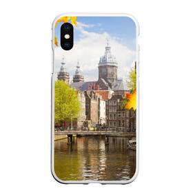 Чехол для iPhone XS Max матовый с принтом Amsterdam в Новосибирске, Силикон | Область печати: задняя сторона чехла, без боковых панелей | нидерланды | пейзаж