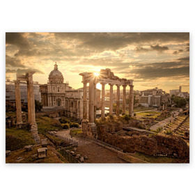 Поздравительная открытка с принтом Рим в Новосибирске, 100% бумага | плотность бумаги 280 г/м2, матовая, на обратной стороне линовка и место для марки
 | europe | italy | rome | vatican | архитектура | ватикан | европа | италия | папа римский | развалины | рим | руины