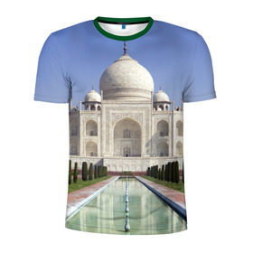 Мужская футболка 3D спортивная с принтом Индия в Новосибирске, 100% полиэстер с улучшенными характеристиками | приталенный силуэт, круглая горловина, широкие плечи, сужается к линии бедра | goa | india | mumbai | new delhi | taj mahal | гоа | индия | каникулы | мавзолей | мечеть | мумбай | нью дели | отдых | отпуск | приключения | тадж махал | туризм