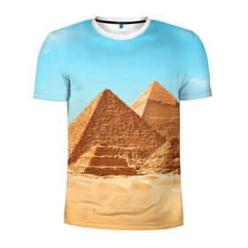 Мужская футболка 3D спортивная с принтом Египет в Новосибирске, 100% полиэстер с улучшенными характеристиками | приталенный силуэт, круглая горловина, широкие плечи, сужается к линии бедра | africa | cairo | egypt | африка | верблюд | дайвинг | египет | жара | зной | каир | каникулы | отдых | отпуск | песок | пирамида хеопса | пирамиды | пустыня | солнце | туризм | хургада