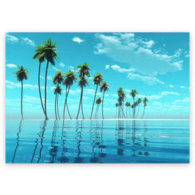 Поздравительная открытка с принтом Фиджи в Новосибирске, 100% бумага | плотность бумаги 280 г/м2, матовая, на обратной стороне линовка и место для марки
 | архипелаг | загар | каникулы | королевство | море | остров | отдых | отпуск | пальмы | песок | рай | солнце | тихий океан | туризм | фиджи