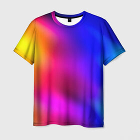 Мужская футболка 3D с принтом Краска в Новосибирске, 100% полиэфир | прямой крой, круглый вырез горловины, длина до линии бедер | Тематика изображения на принте: размытый | разноцветный | яркий