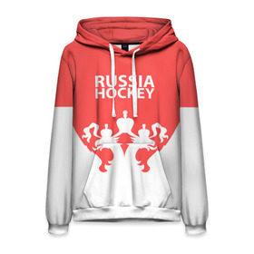 Мужская толстовка 3D с принтом Russia Hockey в Новосибирске, 100% полиэстер | двухслойный капюшон со шнурком для регулировки, мягкие манжеты на рукавах и по низу толстовки, спереди карман-кенгуру с мягким внутренним слоем. | hockey | ru | rus | russia | russian | россия | сборная | хоккей