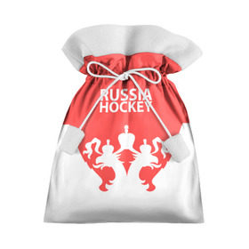Подарочный 3D мешок с принтом Russia Hockey в Новосибирске, 100% полиэстер | Размер: 29*39 см | hockey | ru | rus | russia | russian | россия | сборная | хоккей
