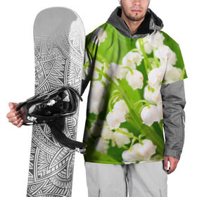 Накидка на куртку 3D с принтом Ландыши в Новосибирске, 100% полиэстер |  | весна | ландыш | цветок