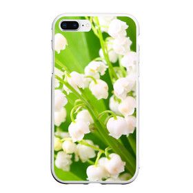 Чехол для iPhone 7Plus/8 Plus матовый с принтом Ландыши в Новосибирске, Силикон | Область печати: задняя сторона чехла, без боковых панелей | весна | ландыш | цветок