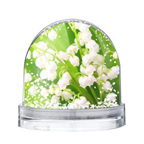 Снежный шар с принтом Ландыши в Новосибирске, Пластик | Изображение внутри шара печатается на глянцевой фотобумаге с двух сторон | весна | ландыш | цветок