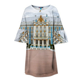 Детское платье 3D с принтом Санкт-Петербург в Новосибирске, 100% полиэстер | прямой силуэт, чуть расширенный к низу. Круглая горловина, на рукавах — воланы | russia | saint petersburg | интеллигенция | культурная столица | мосты | нева | петергоф | питер | россия | санкт петербург | хипстер