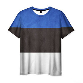 Мужская футболка 3D с принтом Эстония в Новосибирске, 100% полиэфир | прямой крой, круглый вырез горловины, длина до линии бедер | страна | эстония | эстонская республика