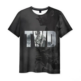Мужская футболка 3D с принтом TWD. Рик Граймс в Новосибирске, 100% полиэфир | прямой крой, круглый вырез горловины, длина до линии бедер | twd | walking dead | граймс | зомби | рик | ходячие мертвецы