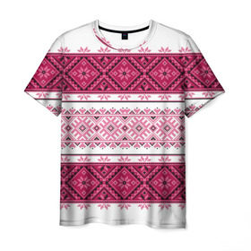 Мужская футболка 3D с принтом Вышивка 34 в Новосибирске, 100% полиэфир | прямой крой, круглый вырез горловины, длина до линии бедер | Тематика изображения на принте: belarus | беларусь | вышивка