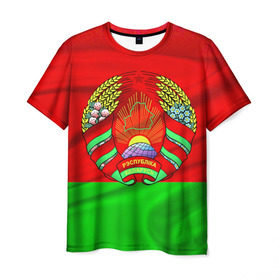 Мужская футболка 3D с принтом Беларусь в Новосибирске, 100% полиэфир | прямой крой, круглый вырез горловины, длина до линии бедер | belarus | беларусь