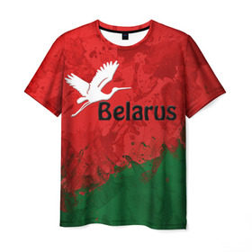 Мужская футболка 3D с принтом Belarus 2 в Новосибирске, 100% полиэфир | прямой крой, круглый вырез горловины, длина до линии бедер | belarus | беларусь