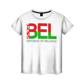 Женская футболка 3D с принтом Belarus 6 в Новосибирске, 100% полиэфир ( синтетическое хлопкоподобное полотно) | прямой крой, круглый вырез горловины, длина до линии бедер | belarus | republic | беларусь | республика
