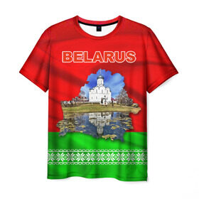 Мужская футболка 3D с принтом Belarus 13 в Новосибирске, 100% полиэфир | прямой крой, круглый вырез горловины, длина до линии бедер | Тематика изображения на принте: belarus | беларусь