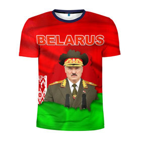 Мужская футболка 3D спортивная с принтом Belarus 17 в Новосибирске, 100% полиэстер с улучшенными характеристиками | приталенный силуэт, круглая горловина, широкие плечи, сужается к линии бедра | Тематика изображения на принте: belarus | беларусь | лукашенко | президент
