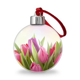 Ёлочный шар с принтом Тюльпаны в Новосибирске, Пластик | Диаметр: 77 мм | 8 марта | аромат | букет | вазон | великолепие | дача | девушки | женщины | краски | красота | куст | лужайка | милые цветы | огород | палитра | прелесть | радуга | растение | тюльпаны