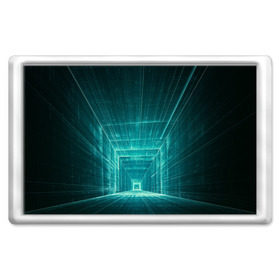 Магнит 45*70 с принтом Цифровой тоннель в Новосибирске, Пластик | Размер: 78*52 мм; Размер печати: 70*45 | глубины сознания | интернет | коридор | матрица | оптическая иллюзия | секрет | сеть | тайна | тоннель