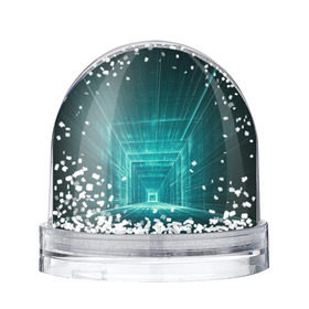 Снежный шар с принтом Цифровой тоннель в Новосибирске, Пластик | Изображение внутри шара печатается на глянцевой фотобумаге с двух сторон | глубины сознания | интернет | коридор | матрица | оптическая иллюзия | секрет | сеть | тайна | тоннель