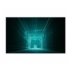 Бумага для упаковки 3D с принтом Цифровой тоннель в Новосибирске, пластик и полированная сталь | круглая форма, металлическое крепление в виде кольца | Тематика изображения на принте: глубины сознания | интернет | коридор | матрица | оптическая иллюзия | секрет | сеть | тайна | тоннель