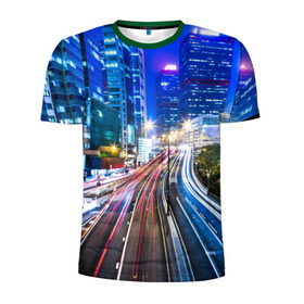 Мужская футболка 3D спортивная с принтом Гонконг в Новосибирске, 100% полиэстер с улучшенными характеристиками | приталенный силуэт, круглая горловина, широкие плечи, сужается к линии бедра | asia | china | hong kong | night city | азия | гонконг | движение | жизнь | китай | кнр | ночной город | пекин | трафик | финансовый центр мира | центр торговли
