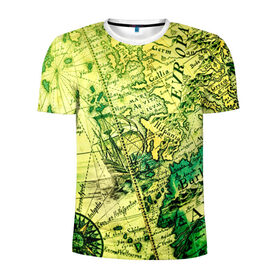 Мужская футболка 3D спортивная с принтом Карта 4 в Новосибирске, 100% полиэстер с улучшенными характеристиками | приталенный силуэт, круглая горловина, широкие плечи, сужается к линии бедра | map | world | карта | мир