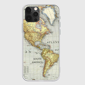 Чехол для iPhone 12 Pro Max с принтом Карта 16 в Новосибирске, Силикон |  | Тематика изображения на принте: map | world | карта | мир