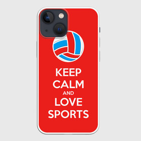 Чехол для iPhone 13 mini с принтом Волейбол 5 в Новосибирске,  |  | keep calm | volleyball | волейбол