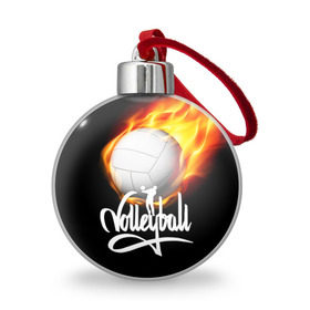 Ёлочный шар с принтом Волейбол 28 в Новосибирске, Пластик | Диаметр: 77 мм | volleyball | волейбол