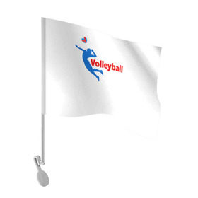 Флаг для автомобиля с принтом Волейбол 31 в Новосибирске, 100% полиэстер | Размер: 30*21 см | volleyball | волейбол