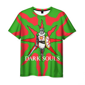 Мужская футболка 3D с принтом Dark Souls 3 в Новосибирске, 100% полиэфир | прямой крой, круглый вырез горловины, длина до линии бедер | dark souls | praise the sun | you died | дарк соулс