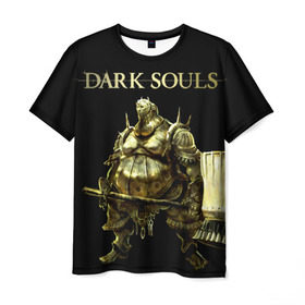 Мужская футболка 3D с принтом Dark Souls 11 в Новосибирске, 100% полиэфир | прямой крой, круглый вырез горловины, длина до линии бедер | dark souls | praise the sun | you died | дарк соулс