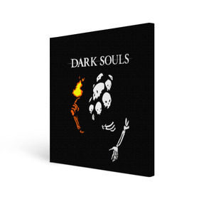 Холст квадратный с принтом Dark Souls 13 в Новосибирске, 100% ПВХ |  | dark souls | praise the sun | you died | дарк соулс