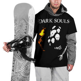 Накидка на куртку 3D с принтом Dark Souls 13 в Новосибирске, 100% полиэстер |  | dark souls | praise the sun | you died | дарк соулс