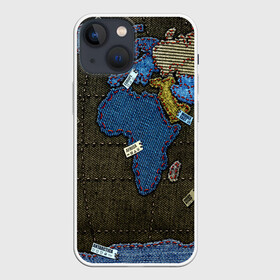 Чехол для iPhone 13 mini с принтом Мир джинс в Новосибирске,  |  | земля | континенты | планета
