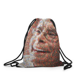 Рюкзак-мешок 3D с принтом Стивен Кинг 5 в Новосибирске, 100% полиэстер | плотность ткани — 200 г/м2, размер — 35 х 45 см; лямки — толстые шнурки, застежка на шнуровке, без карманов и подкладки | stephen king | стивен кинг