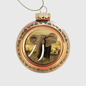 Стеклянный ёлочный шар с принтом Могучий слон в Новосибирске, Стекло | Диаметр: 80 мм | Тематика изображения на принте: elephant | африка | бивни | джунгли | мамонт | савана | сафари | слон | хобот