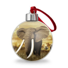 Ёлочный шар с принтом Могучий слон в Новосибирске, Пластик | Диаметр: 77 мм | Тематика изображения на принте: elephant | африка | бивни | джунгли | мамонт | савана | сафари | слон | хобот