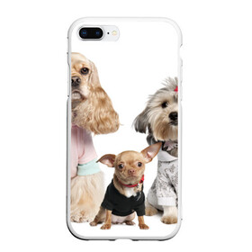 Чехол для iPhone 7Plus/8 Plus матовый с принтом Дивные собачки в Новосибирске, Силикон | Область печати: задняя сторона чехла, без боковых панелей | весёлый | животное | зверёк | игривый | классный | красивый | лучший друг человека | любимец | милый | охрана | пёс | питомец | прикольный | смешной | собака | собачонка | ум | щенок | щеночек