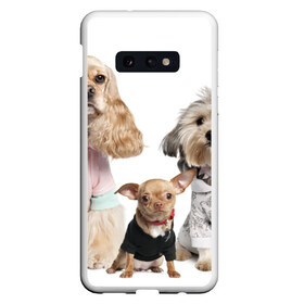 Чехол для Samsung S10E с принтом Дивные собачки в Новосибирске, Силикон | Область печати: задняя сторона чехла, без боковых панелей | весёлый | животное | зверёк | игривый | классный | красивый | лучший друг человека | любимец | милый | охрана | пёс | питомец | прикольный | смешной | собака | собачонка | ум | щенок | щеночек
