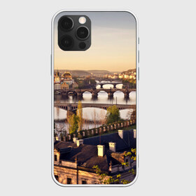 Чехол для iPhone 12 Pro Max с принтом Чехия (Прага) в Новосибирске, Силикон |  | Тематика изображения на принте: czech republic | europe | prague | европа | ес | каникулы | мосты | отпуск | прага | туризм | хоккей | чехия