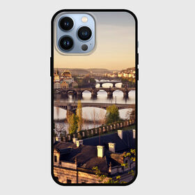 Чехол для iPhone 13 Pro Max с принтом Чехия (Прага) в Новосибирске,  |  | Тематика изображения на принте: czech republic | europe | prague | европа | ес | каникулы | мосты | отпуск | прага | туризм | хоккей | чехия