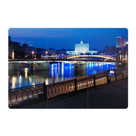 Магнитный плакат 3Х2 с принтом Москва в Новосибирске, Полимерный материал с магнитным слоем | 6 деталей размером 9*9 см | Тематика изображения на принте: moscow | город | ночной | пейзаж