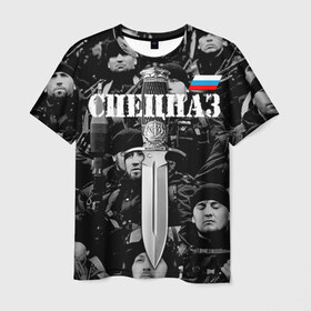 Мужская футболка 3D с принтом Спецназ 6 в Новосибирске, 100% полиэфир | прямой крой, круглый вырез горловины, длина до линии бедер | россия | спецназ