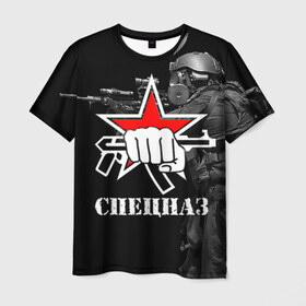 Мужская футболка 3D с принтом Спецназ 16 в Новосибирске, 100% полиэфир | прямой крой, круглый вырез горловины, длина до линии бедер | россия | спецназ