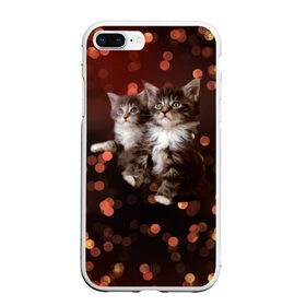 Чехол для iPhone 7Plus/8 Plus матовый с принтом Котята в Новосибирске, Силикон | Область печати: задняя сторона чехла, без боковых панелей | киска | кот | котёнок | кошка | прикольные картинки