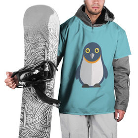 Накидка на куртку 3D с принтом Пингвин в Новосибирске, 100% полиэстер |  | зима | море | пингвин | птицы