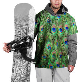 Накидка на куртку 3D с принтом Life is beautiful в Новосибирске, 100% полиэстер |  | Тематика изображения на принте: павлин | паттерн | перья | текстура