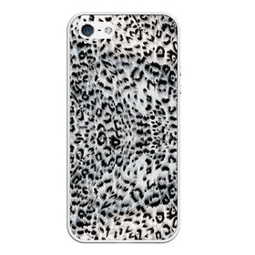 Чехол для iPhone 5/5S матовый с принтом White Jaguar в Новосибирске, Силикон | Область печати: задняя сторона чехла, без боковых панелей | Тематика изображения на принте: 