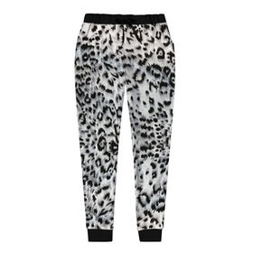 Женские брюки 3D с принтом White Jaguar в Новосибирске, полиэстер 100% | прямой крой, два кармана без застежек по бокам, с мягкой трикотажной резинкой на поясе и по низу штанин. В поясе для дополнительного комфорта — широкие завязки | Тематика изображения на принте: барс | леопард | ягуар